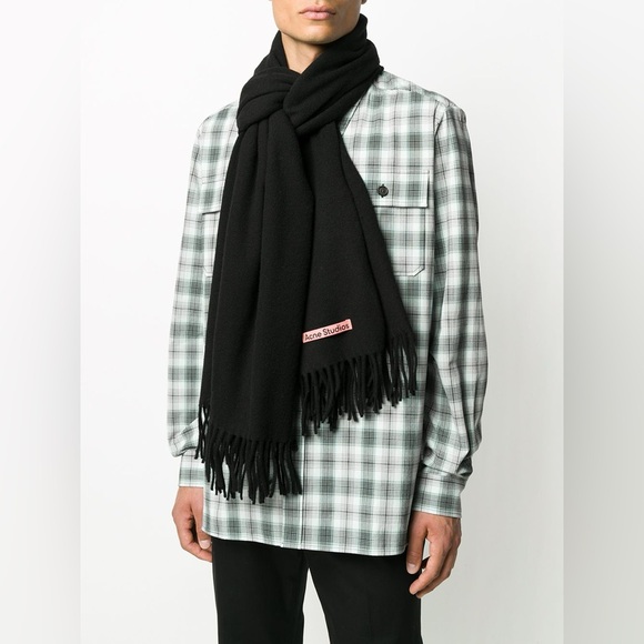 NWT Acne Studios wool scarf fringe (unisex) - Picture 3 of 9